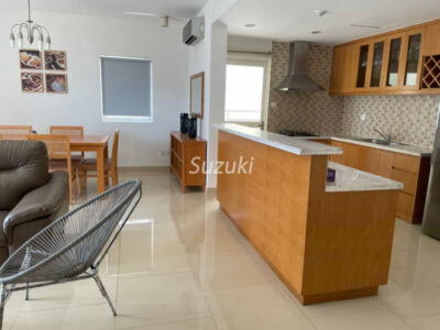 River Garden 2 Bedrooms Apartment For Rent With Light Colored Wooden Furniture9