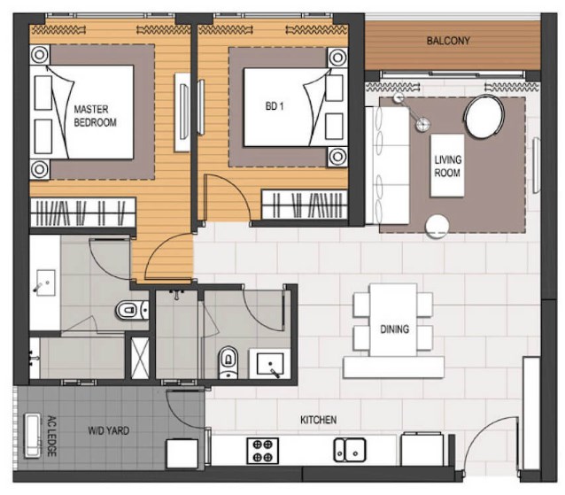 2bed Layout