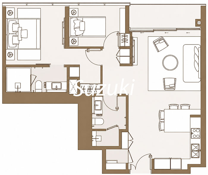 Grand Marina Saigon 2베드룸 룸
