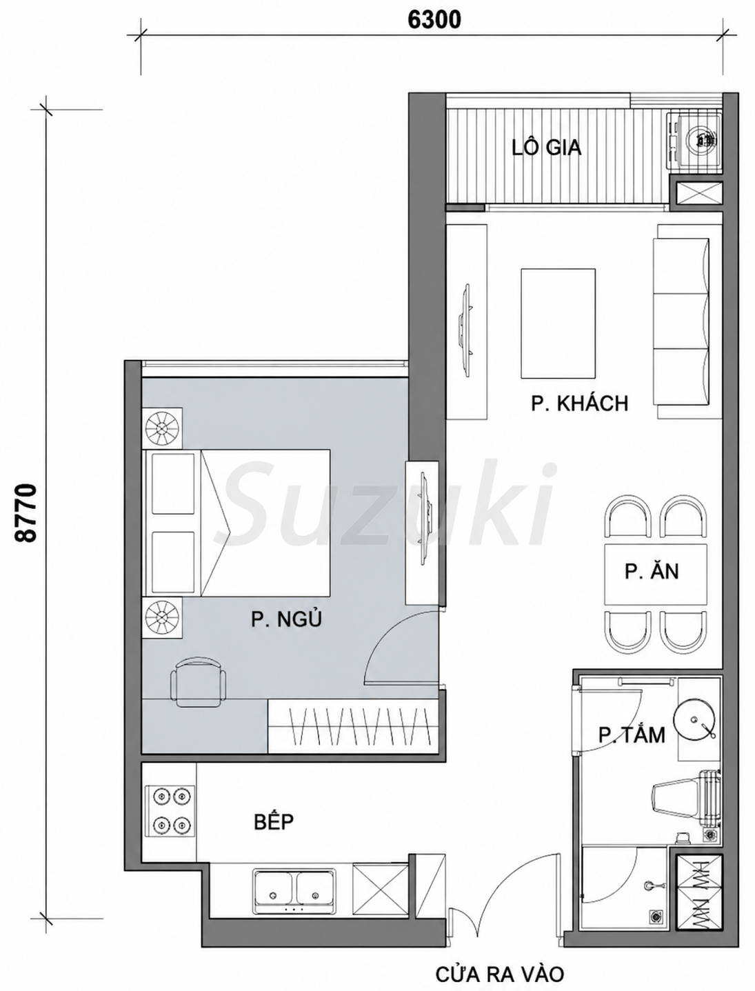 Vinhomes Golden River 1 베드룸 룸