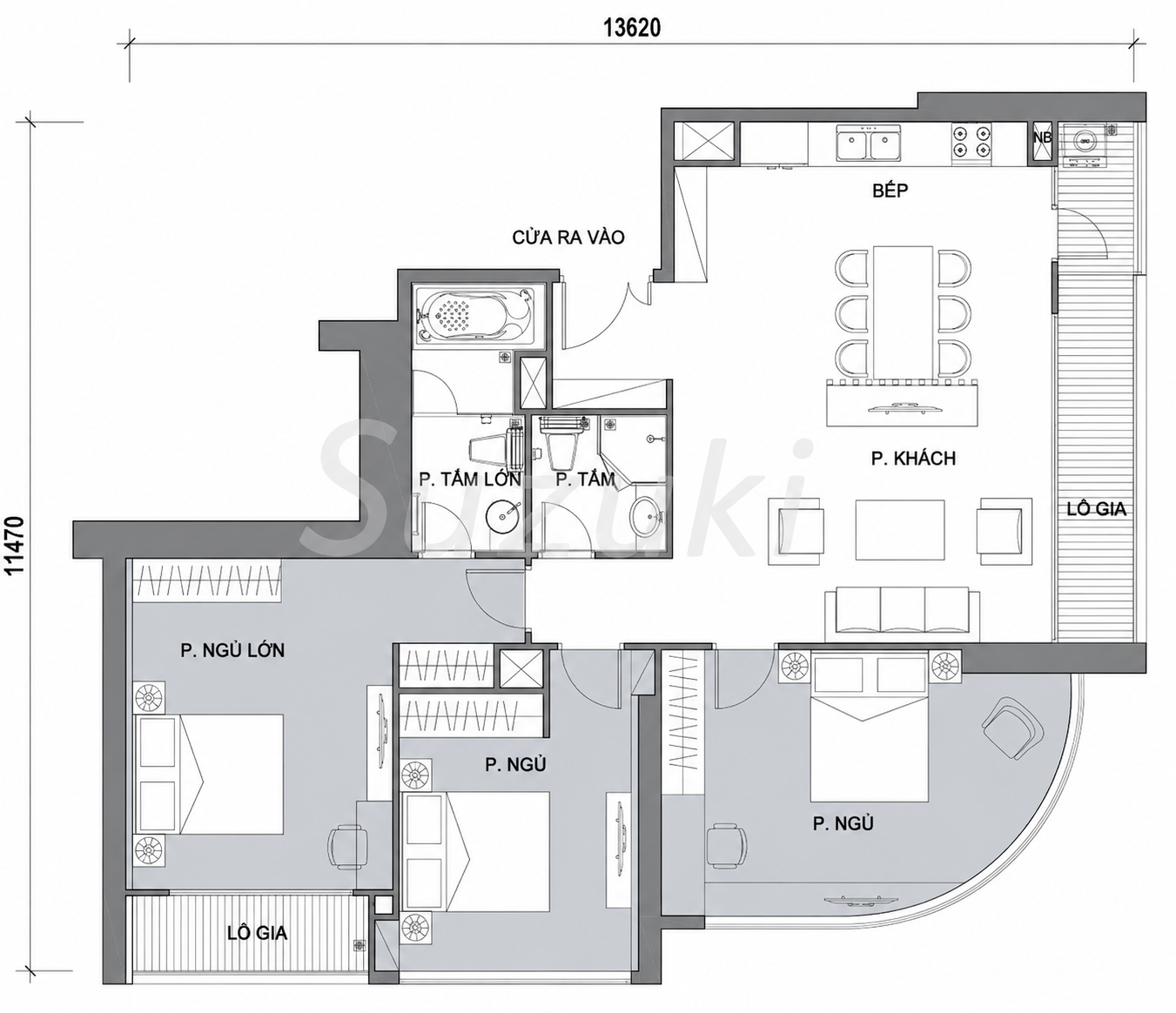 Vinhomes Golden River 3베드룸 룸