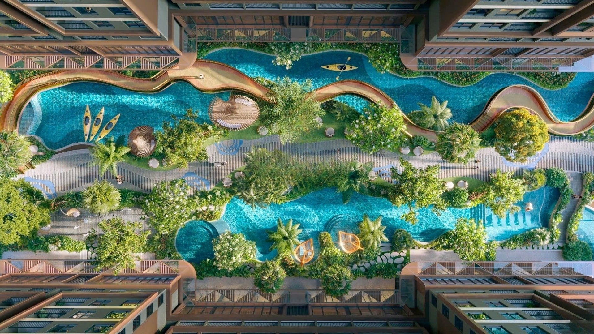 西贡蒙雷空中花园 - 绿色水景 CG